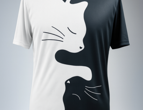 Футболка Yin-Yang Cats — баланс стилю та комфорту
